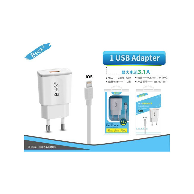 CARGADOR DE Type-C 3.1A BSK-1012C
