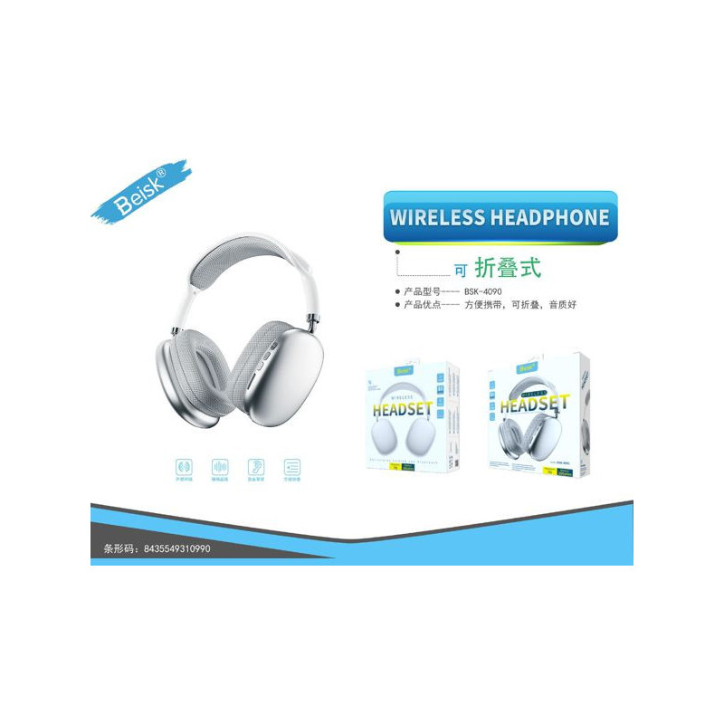 AURICULAR CON BLUETOOTH BLANCO BSK-4090