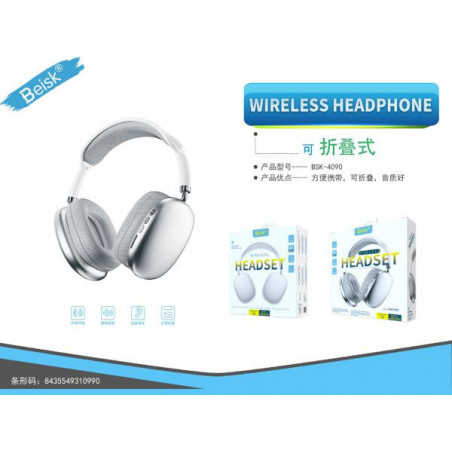 AURICULAR CON BLUETOOTH BLANCO BSK-4090