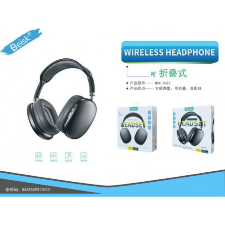 AURICULAR CON BLUETOOTH NEGRO BSK-4090