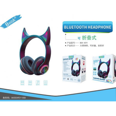 AURICULAR CON BLUETOOTH NEGRO BSK-4091
