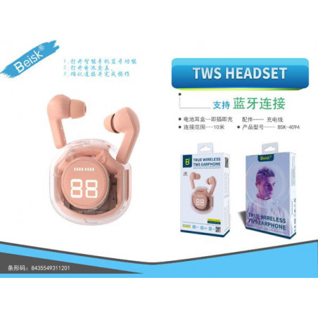 TWS HEADSET NARANJA BSK-4094