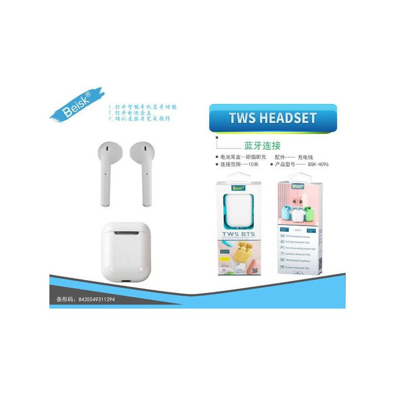 AURICULAR BLUETOOTH BLANCO BSK-4096