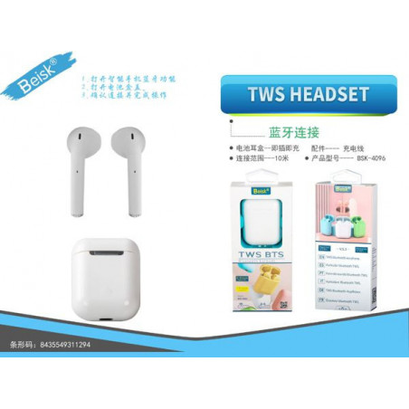 AURICULAR BLUETOOTH BLANCO BSK-4096