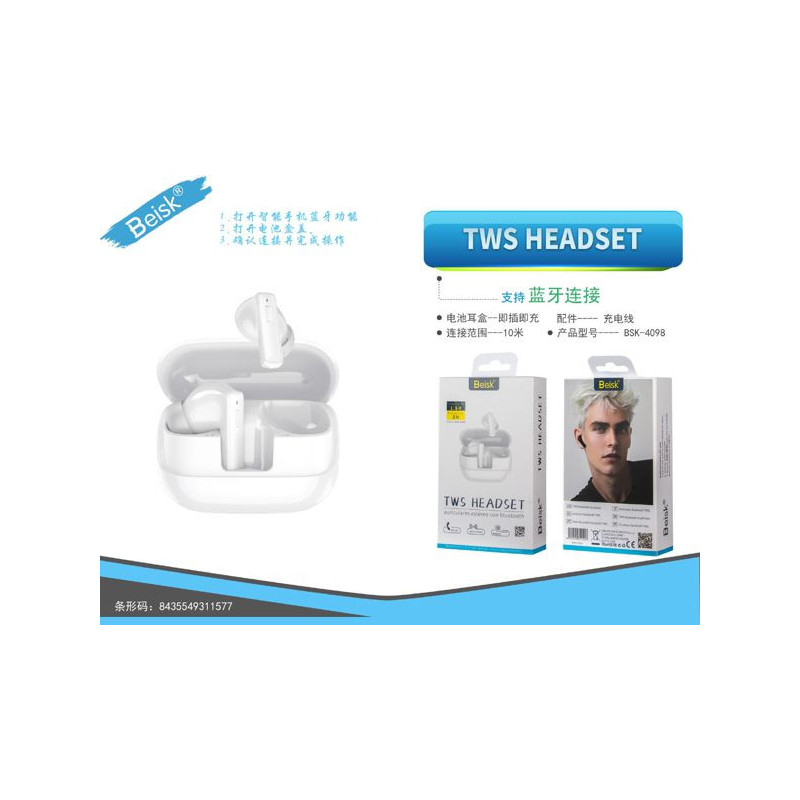AURICULAR BLUETOOTH BLANCI BSK-4098