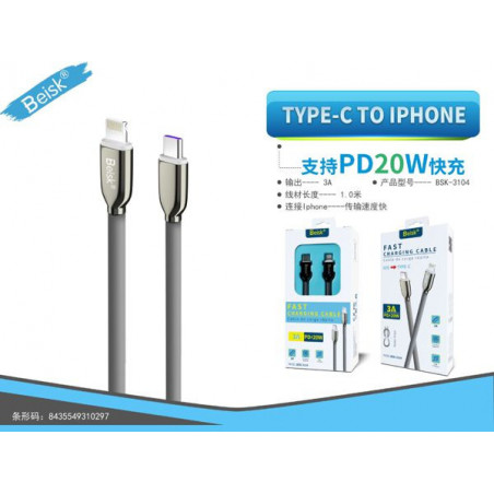 TYPE-C TO IPHONE GRIS BSK-3104