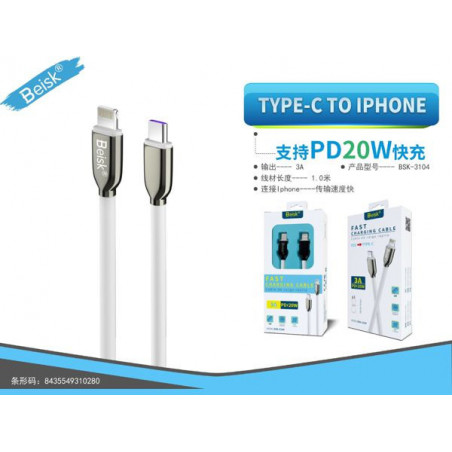 TYPE-C TO IPHONE BLANCO BSK-3104