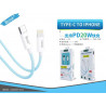 TYPE-C TO IPHONE AZUL CLARO BSK-3105