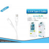 CABLE DE TYPE-C 1.0M 3.4A BLANCO BSK-3107C