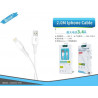 CABLE DE IPHONE 2.0M 3.4A BLANCO BSK-3108IP
