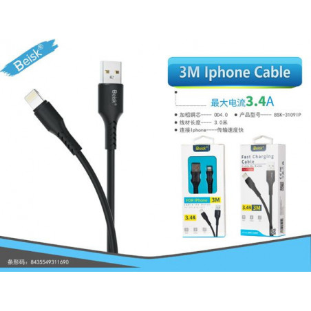 CABLE DE IPHINE3M 3.4 BSK-3109IP