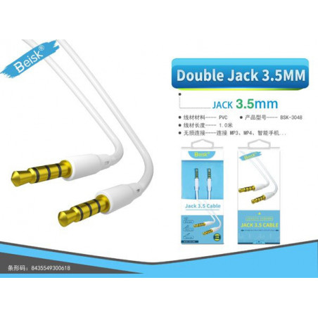 CABLE AUDIO 1M BLANCO BSK-3048