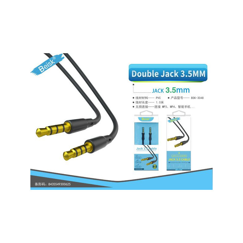 CABLE AUDIO 1M NEGRO BSK-3048