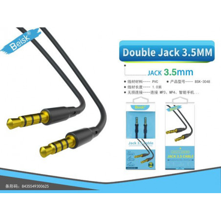 CABLE AUDIO 1M NEGRO BSK-3048