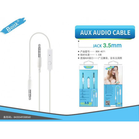 CABLE AUX AUDIO 1M BSK-4071