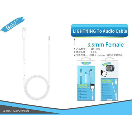 CABLE LIGHTNING TO AUDIO 1M BSK-4070
