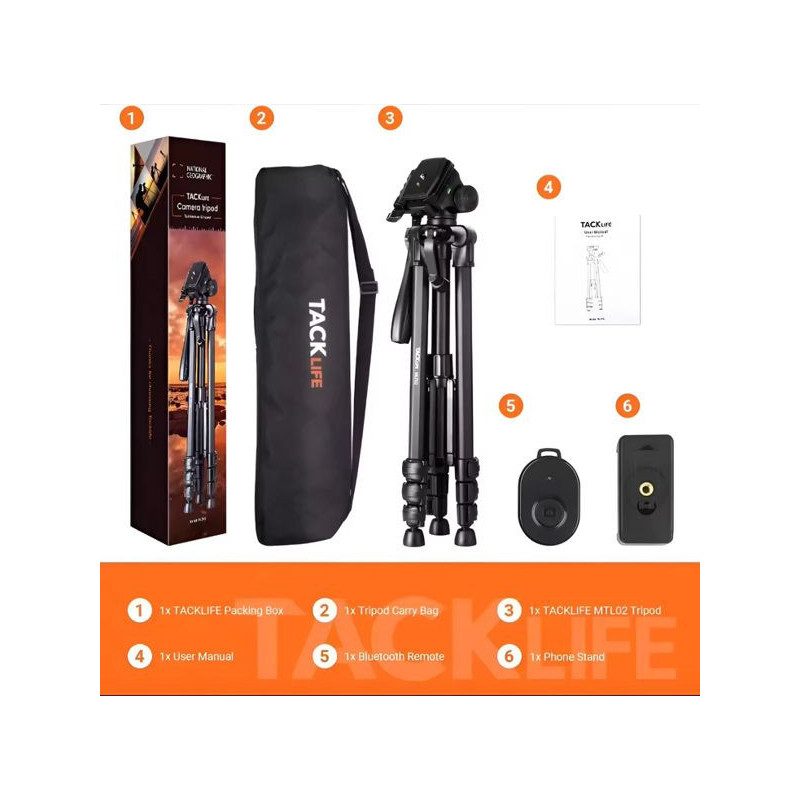 Trípode KARAWAN para cámara ó teléfono móvil - Tripode Karawan 48/153cm Trípode KARAWAN para cámara ó teléfono móvil - Tripode Karawan 48/153cm