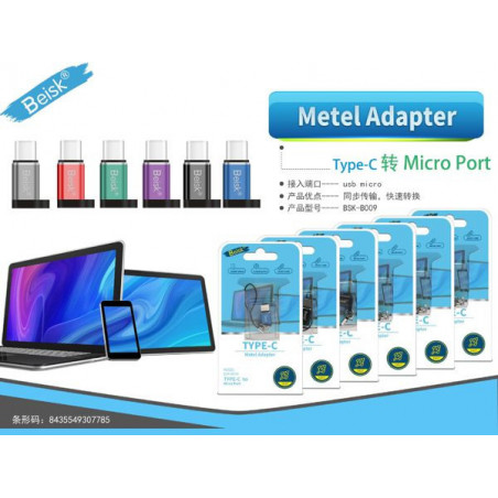 METEL ADAPTER TYPE-C A MICRO BSK-B009