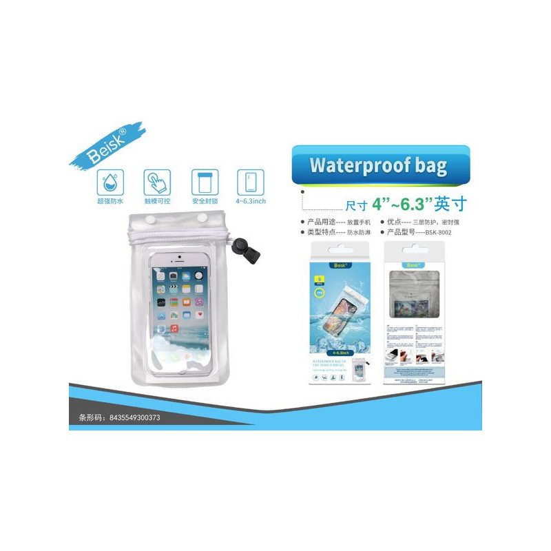 UNIVERSAL WATERPROOF CASE BSK-8002 BLANCO