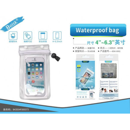 UNIVERSAL WATERPROOF CASE BSK-8002 BLANCO