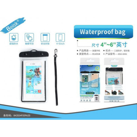 UNIVERSAL WATERPROOF CASE BSK-8006 NEGRO