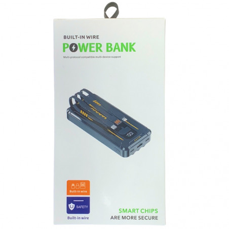 POWER BANK 20000MAH CON 3 CABLES