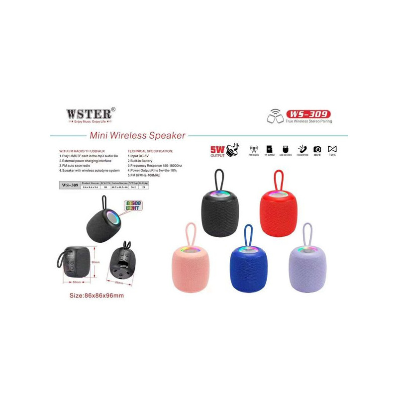 ALTAVOZ CON LUZ WS-309