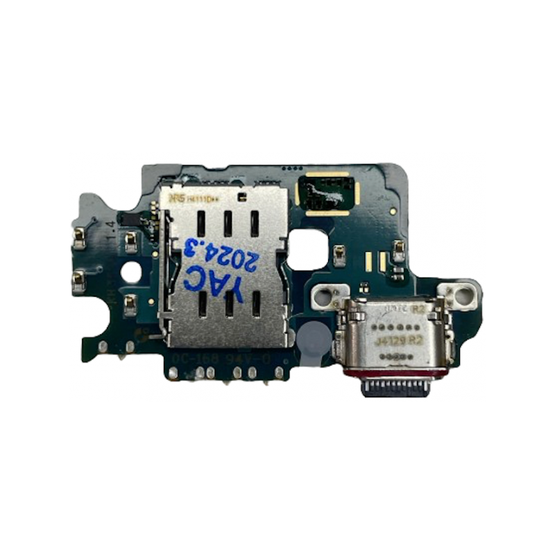 Flex De Placa De Carga Tipo C Y Lector De Tarjeta SIM Para Samsung Galaxy S24 (SM-S921B) ORIGINAL