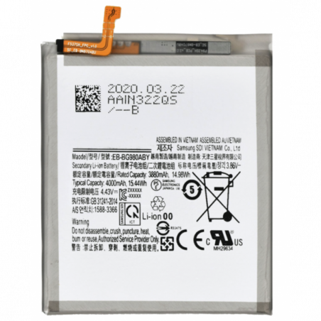 N101 Bateria EB-BG980ABY Para Samsung Galaxy S20 / G980 De 4000mAh
