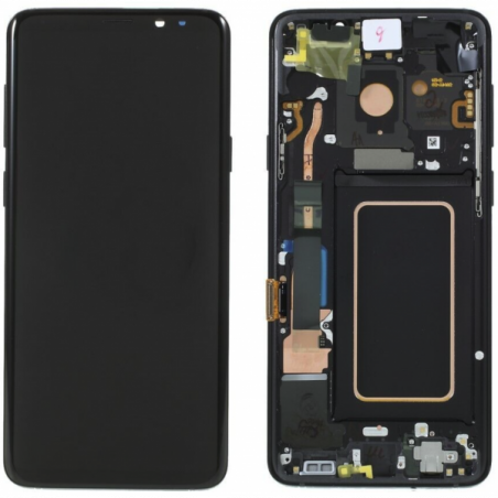 N105 Pantalla completa Original Con Marco para Samsung Galaxy S9 PLUS / SM-G965F NEGRO