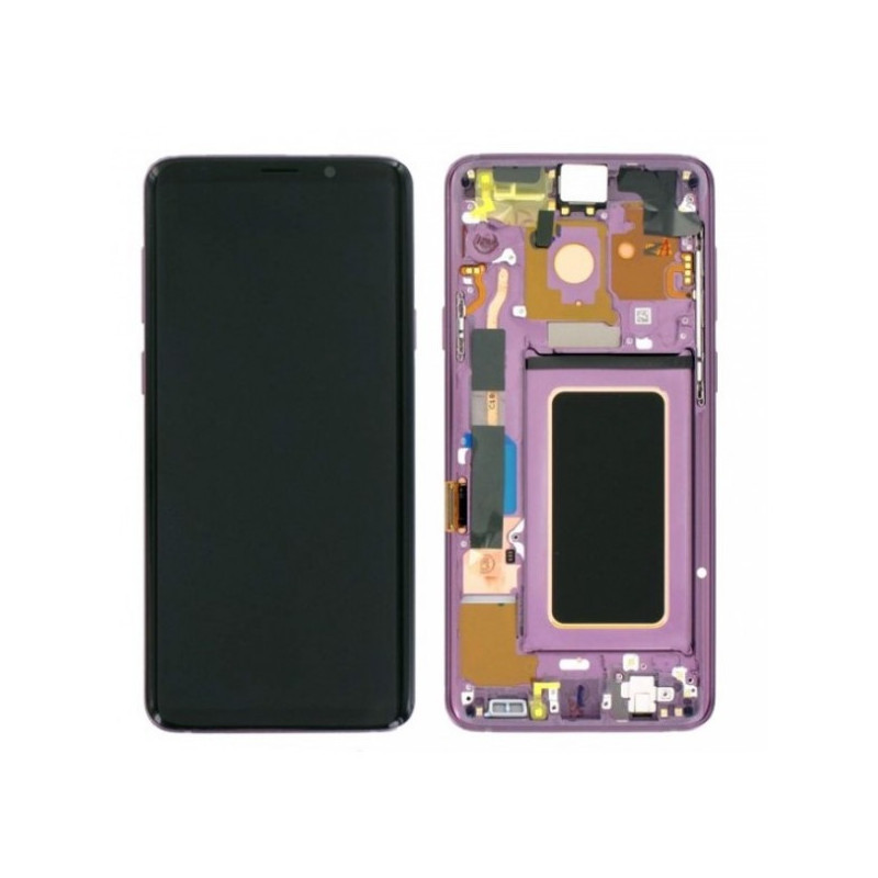 N105 Pantalla completa Original Con Marco para Samsung Galaxy S9 PLUS / SM-G965F VIOLETA