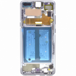 N106 Pantalla Completa Con Marco Original Para SAMSUNG GALAXY S10 5G / VERSION 5G / G977F(blanco)