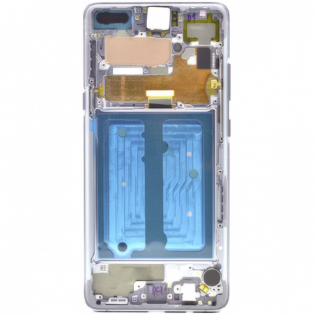 N106 Pantalla Completa Con Marco Original Para SAMSUNG GALAXY S10 5G / VERSION 5G / G977F(blanco)