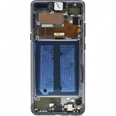 N106 Pantalla Completa Con Marco Original Para SAMSUNG GALAXY S10 5G / VERSION 5G / G977F(negro)