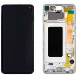 N108 Pantalla Completa Con Marco Original Para Samsung Galaxy S10 / G973F(BLANCO)