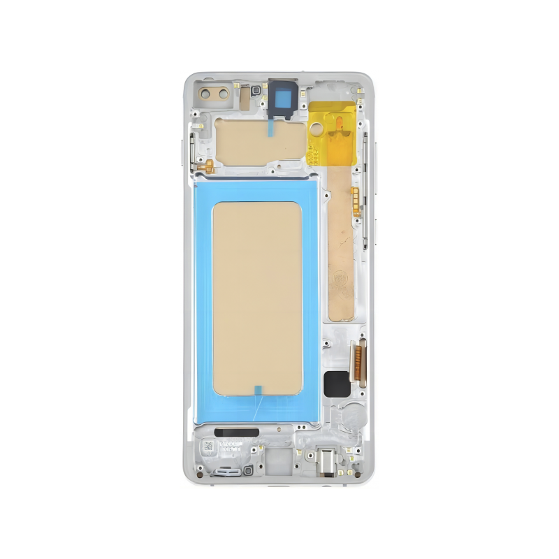 N109 Pantalla Completa Con Marco Original Para Samsung Galaxy S10 Plus / G975F(PLATA)