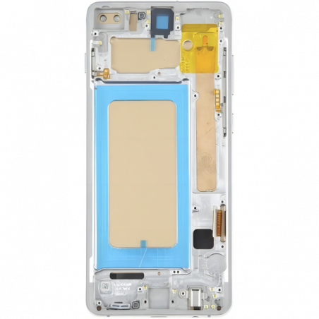 N109 Pantalla Completa Con Marco Original Para Samsung Galaxy S10 Plus / G975F(PLATA)