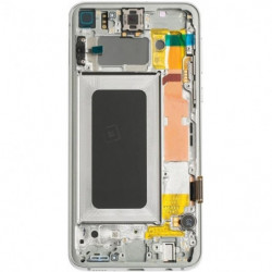 N110 Pantalla Completa Con Marco Original Para Samsung Galaxy S10e / G970F(Blanco)