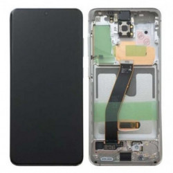 N111 Pantalla Completa Original Con Marco Para Samsung Galaxy S20 G980/G981(BLANCO)