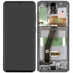 N111 Pantalla Completa Original Con Marco Para Samsung Galaxy S20 G980/G981(GRIS)