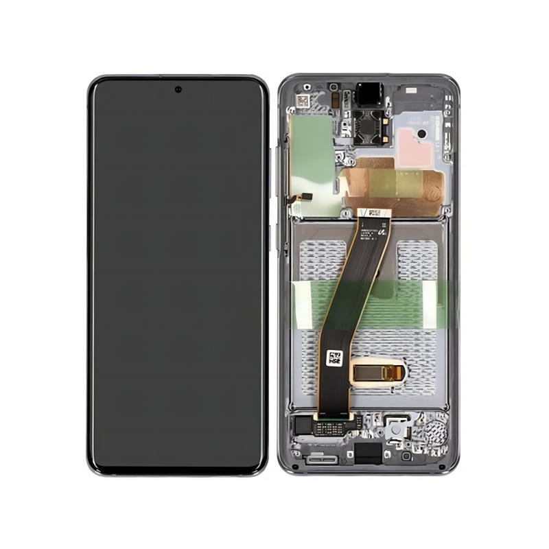 N111 Pantalla Completa Original Con Marco Para Samsung Galaxy S20 G980/G981(GRIS)