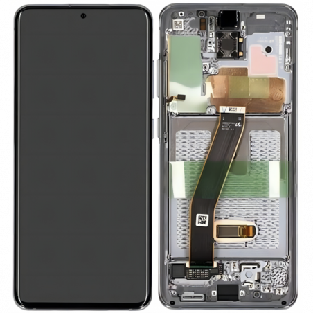 N111 Pantalla Completa Original Con Marco Para Samsung Galaxy S20 G980/G981(GRIS)