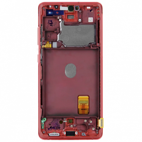 N112 Pantalla Completa ORIGINAL Con Marco Para Samsung Galaxy S20 FE 5G/G781 / S20 FE 4G/G780(ROJO)