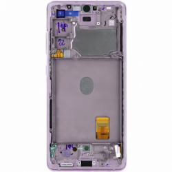N112 Pantalla Completa ORIGINAL Con Marco Para Samsung Galaxy S20 FE 5G/G781 / S20 FE 4G/G780(VIOLETA)