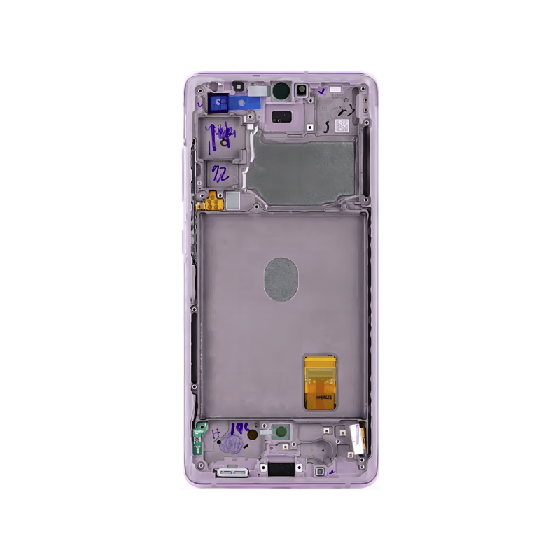 N112 Pantalla Completa ORIGINAL Con Marco Para Samsung Galaxy S20 FE 5G/G781 / S20 FE 4G/G780(VIOLETA)
