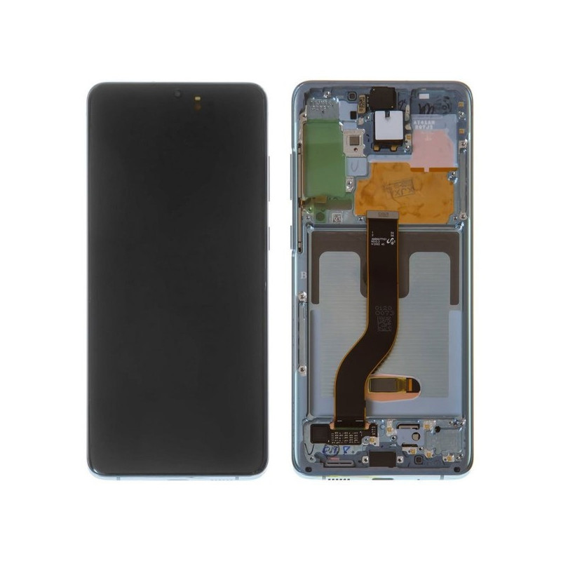 N113 Pantalla Completa Original Con Marco Para Samsung Galaxy S20 Plus 4G/5G G985/G986(azul)