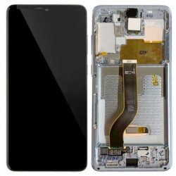 N113 Pantalla Completa Original Con Marco Para Samsung Galaxy S20 Plus 4G/5G G985/G986(blanco)