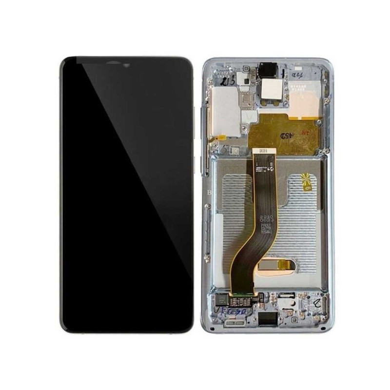 N113 Pantalla Completa Original Con Marco Para Samsung Galaxy S20 Plus 4G/5G G985/G986(blanco)
