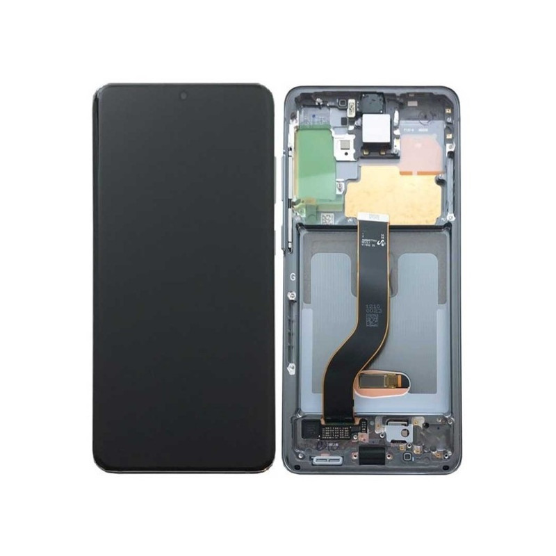 N113 Pantalla Completa Original Con Marco Para Samsung Galaxy S20 Plus 4G/5G G985/G986(gris)