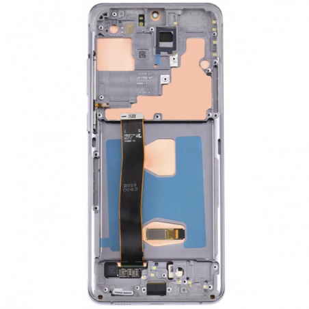 N114 Pantalla Completa ORIGINAL Con Marco Para Samsung Galaxy S20 ULTRA / G988(gris)